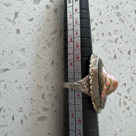 Vintage from the 1900s Materials: sterling, conch shell blister pearl. - Picture 5 of 7